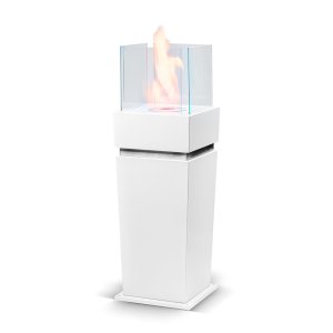Напольный биокамин Obelisk Biofire белый